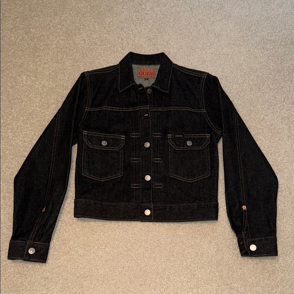 GUESS Originals Black Denim Jacket – Classic & Chic